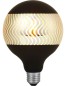 Preview: SPL LED Filament Globe G125x180 E27 4 W 120 lm 2500K Schwarz-Silber dimmbar Ripple