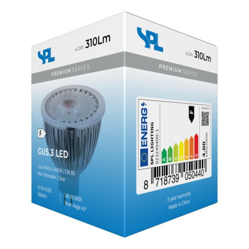 SPL LED Reflektor 50x50 GU5.3 4 W 310 lm 4000K klar