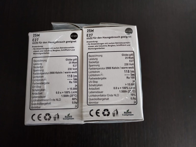 Preview: 10x Mlight Tropfen E27 25W opal stoßfest