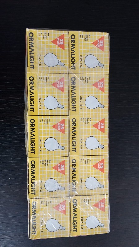 Preview: 10x ORMALIGHT Tropfenlampe E14 25W matt