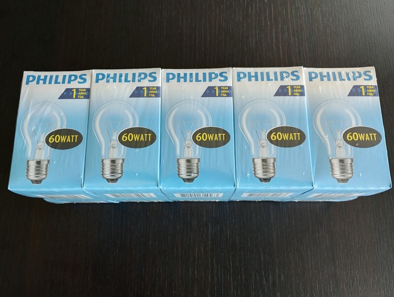10x Philips Standard Glühlampe 60W E27 230V A55 - Klar
