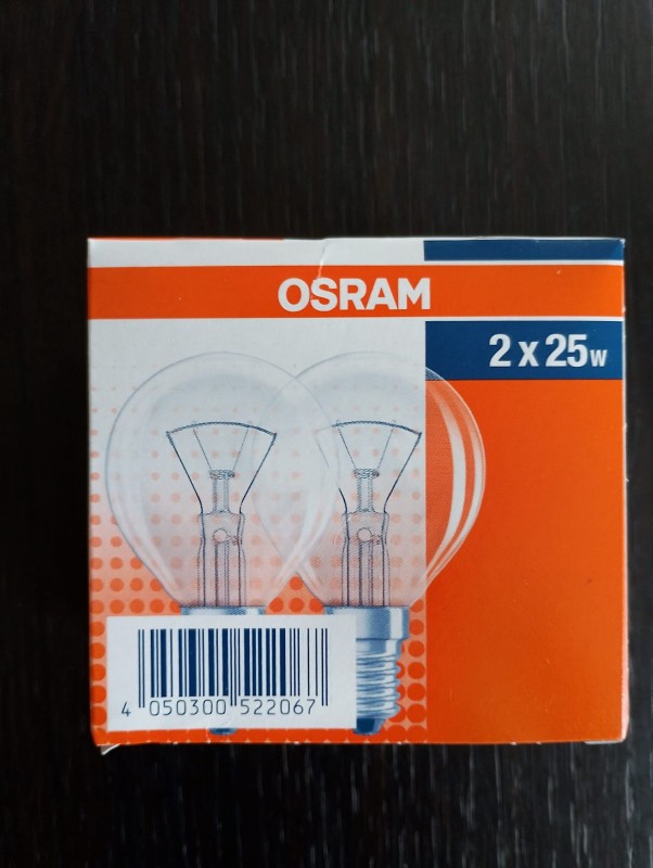 10x OSRAM Tropfenlampe E14 25W klar