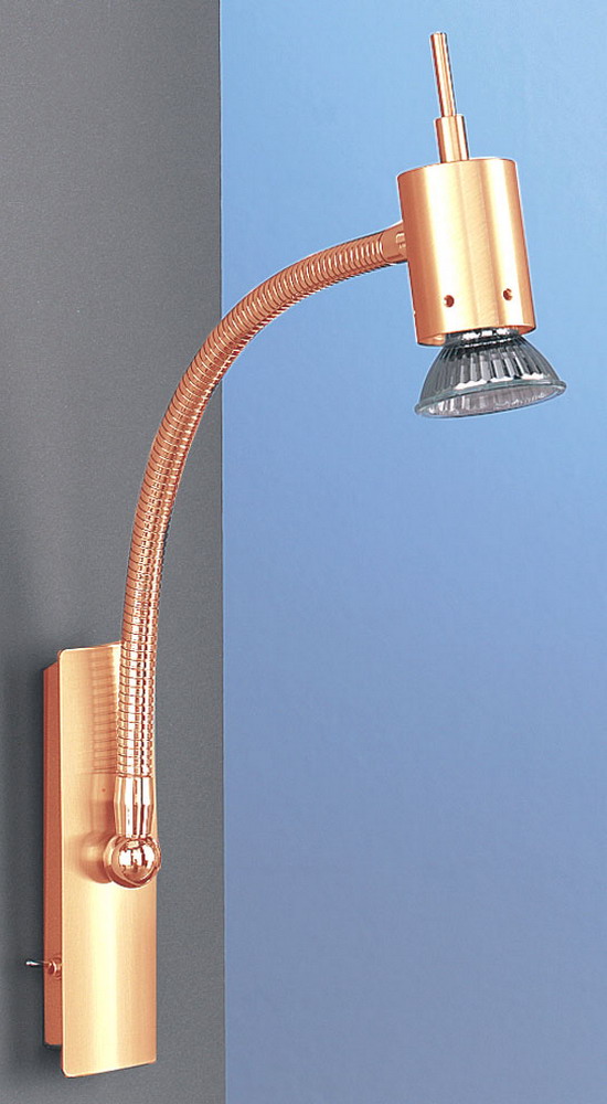 Wandleuchte mit Schalter in gold antik 