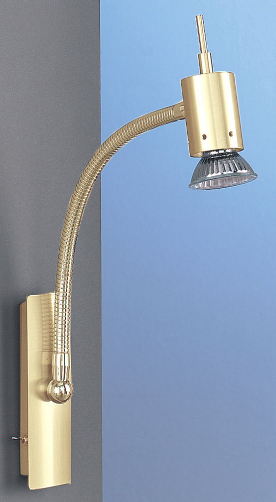 Wandleuchte mit Schalter in gold matt