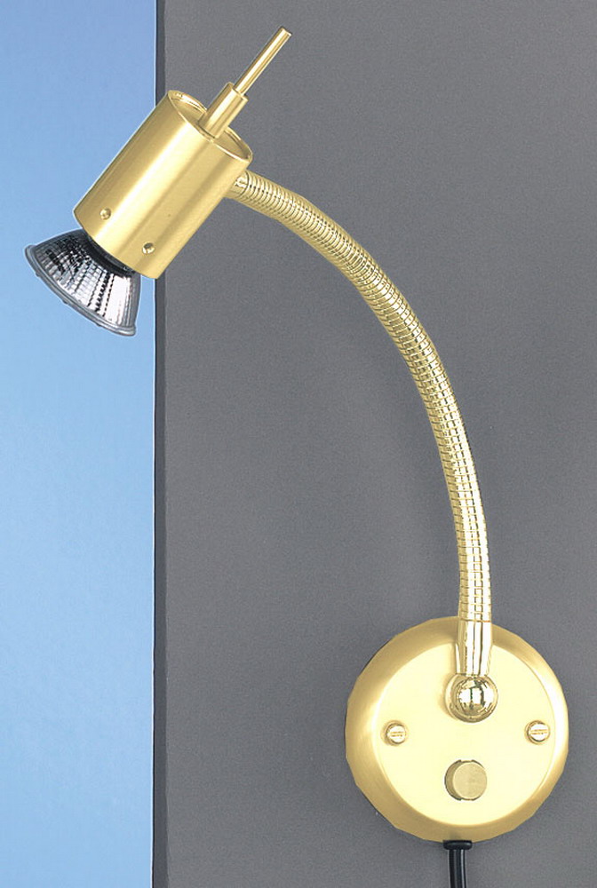 Wandleuchte mit Zugschalter in gold matt