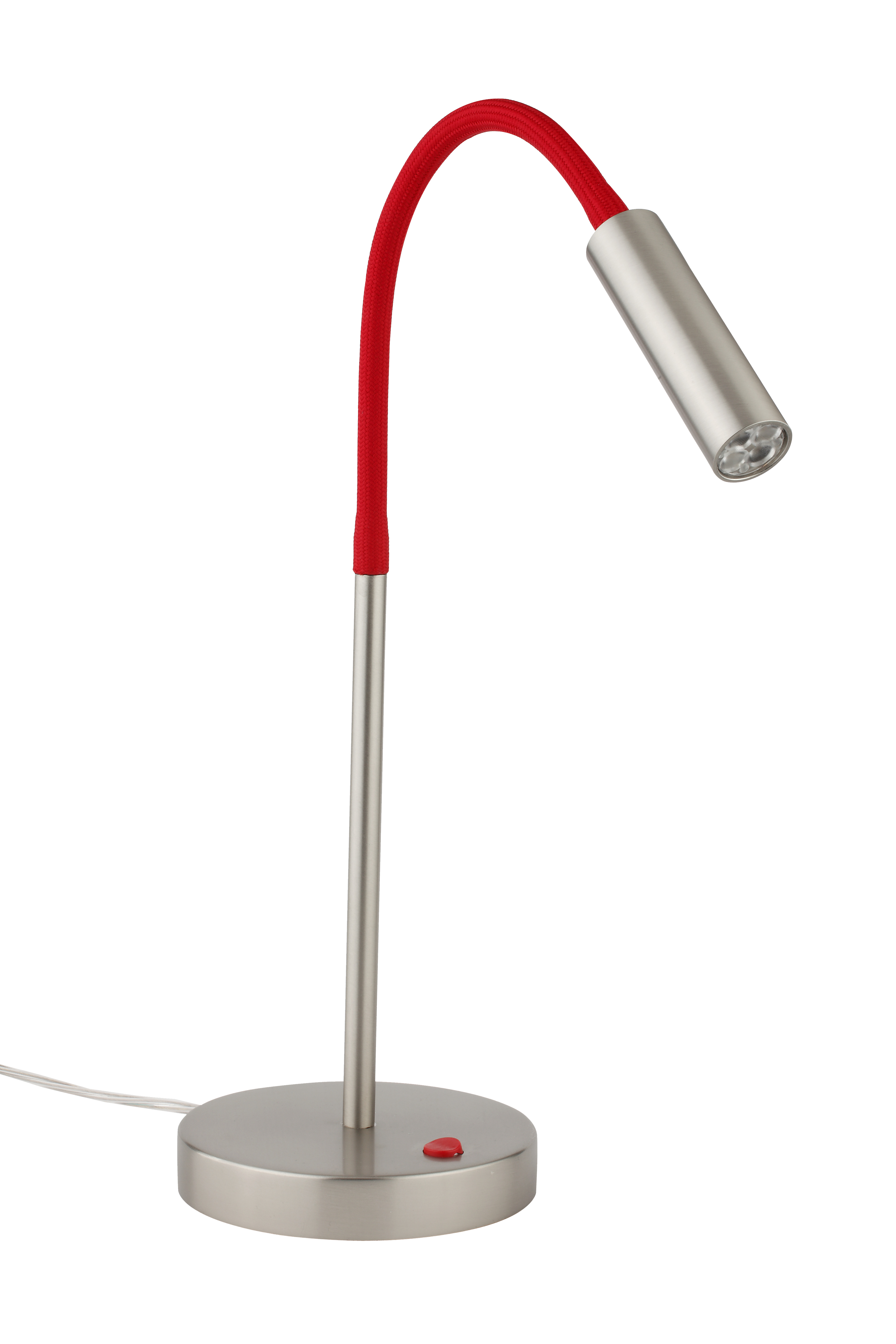 Rocco LED Tischleuchte 65cm mit Schalter in nickel