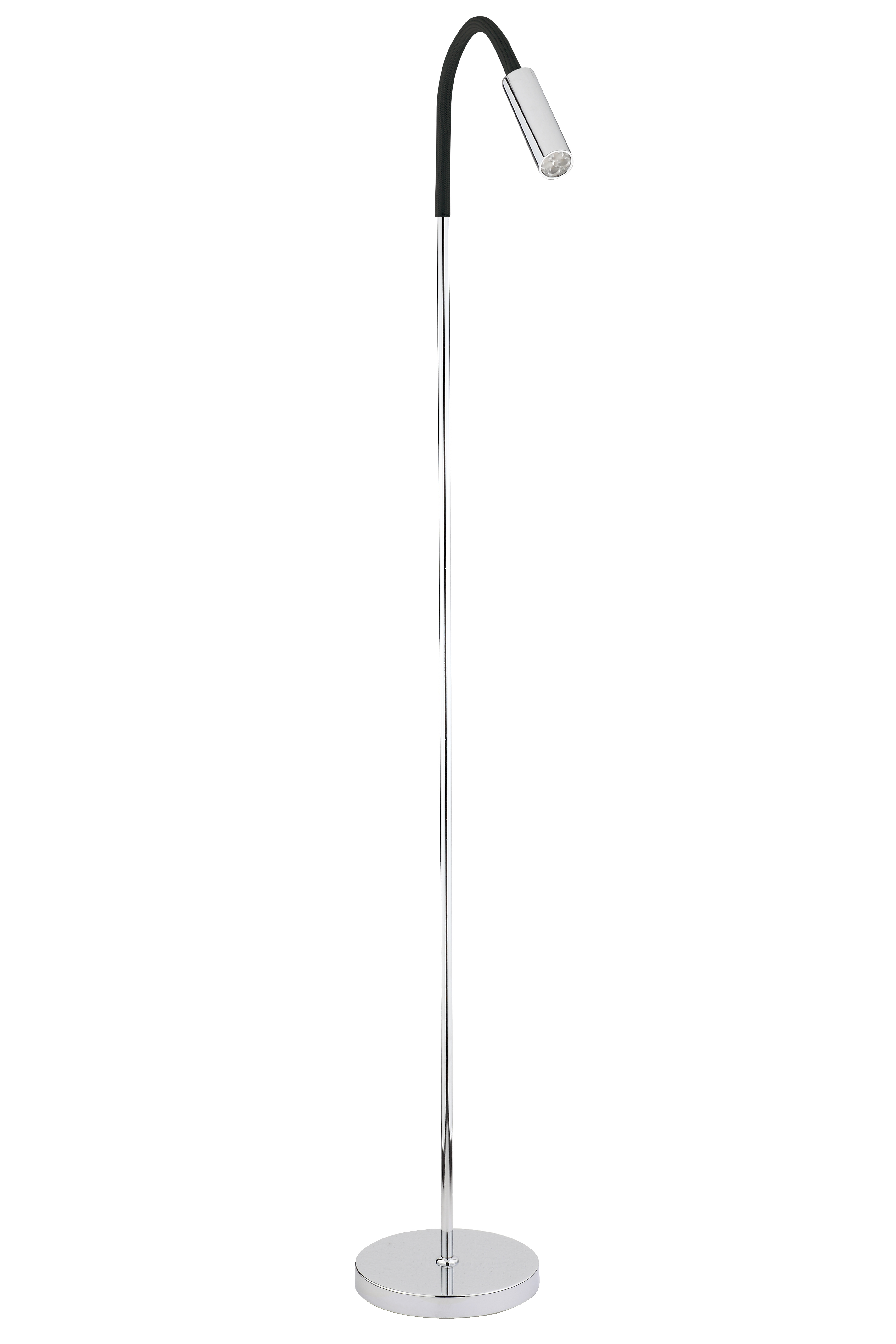 Rocco LED Stehleuchte 157cm in chrom 1x6,5W
