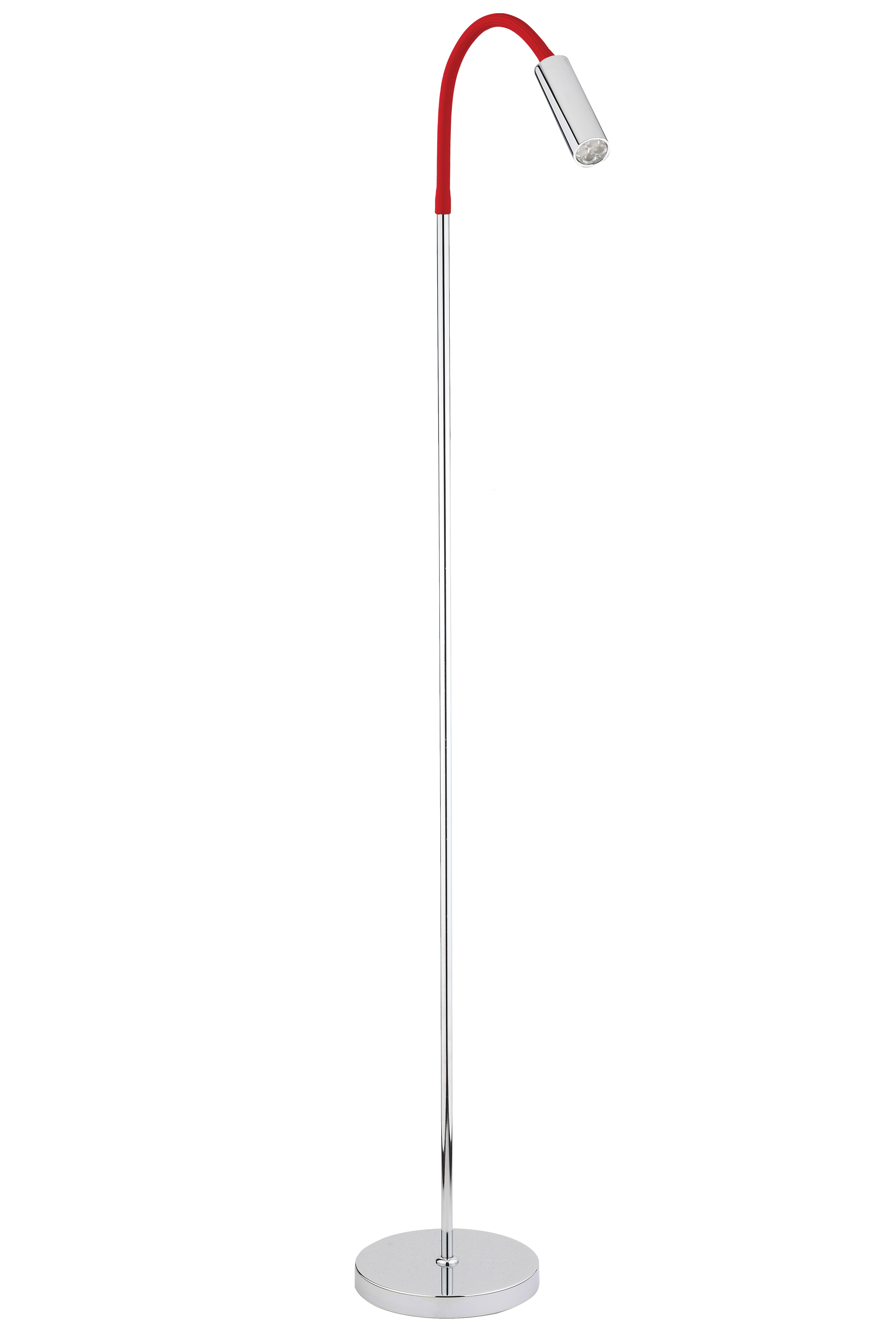 Rocco LED Stehleuchte 157cm in chrom 1x6,5W