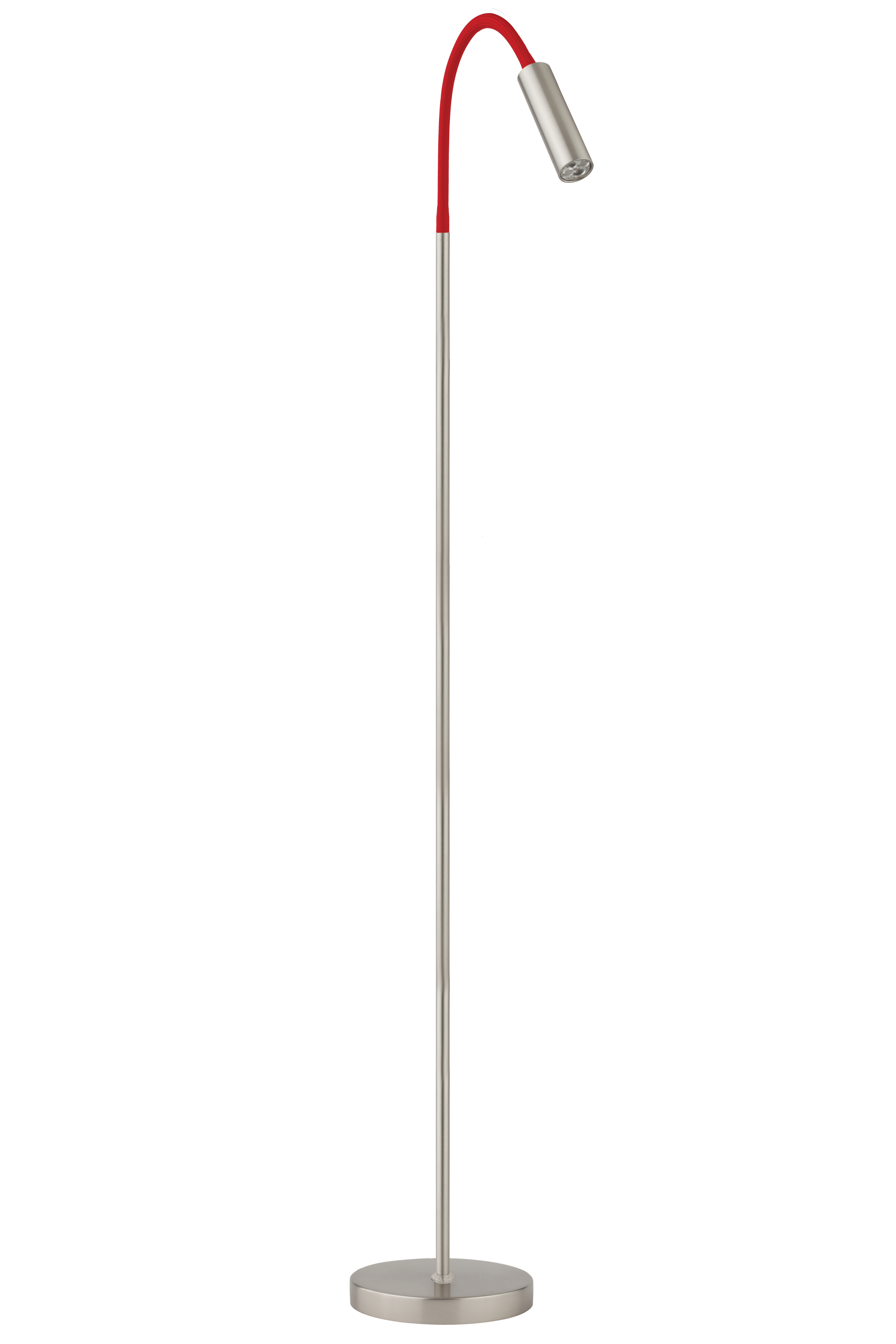 Rocco LED Stehleuchte 157cm in nickel matt 1x6,5W