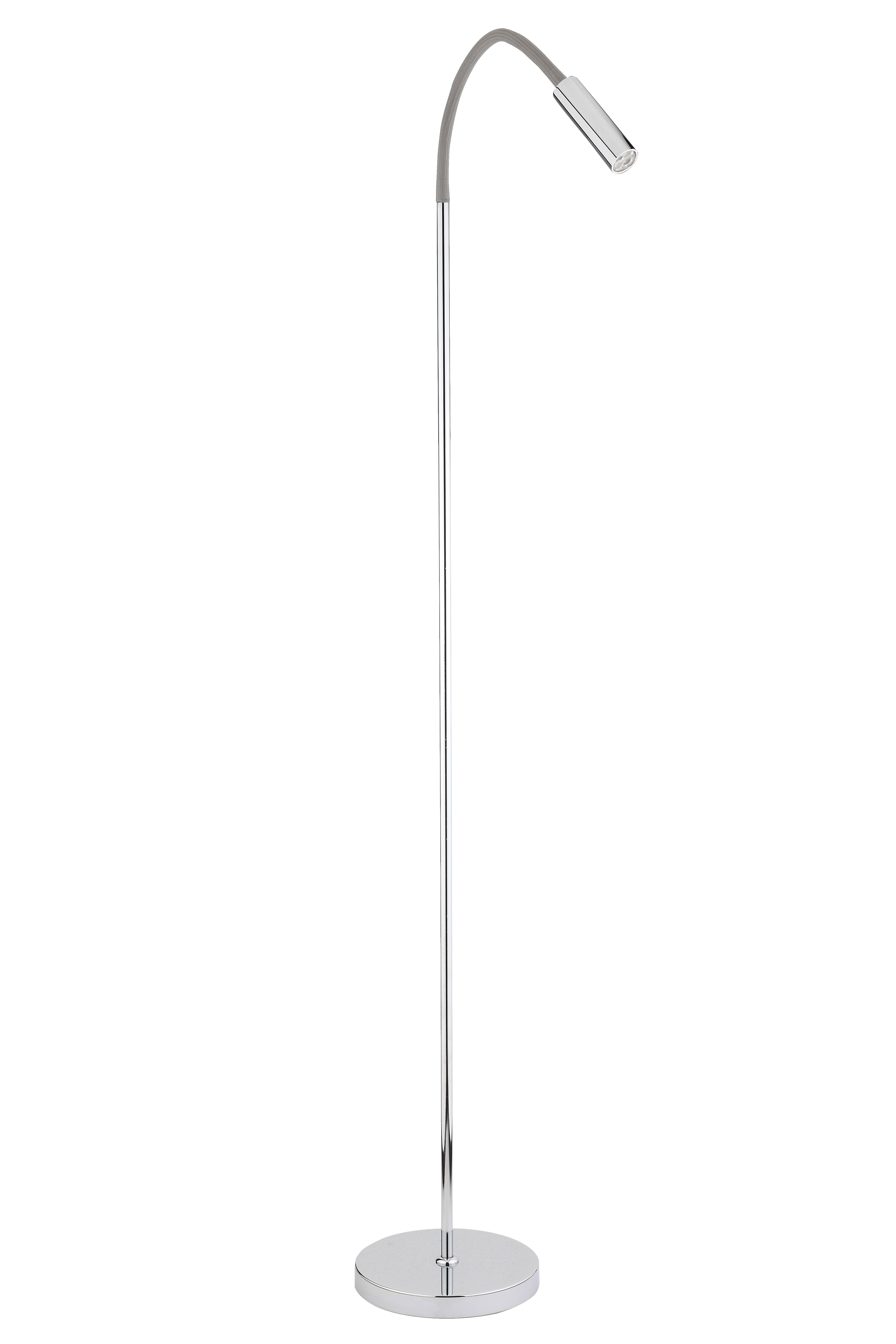 Rocco LED Stehleuchte 157cm in chrom 1x6,5W