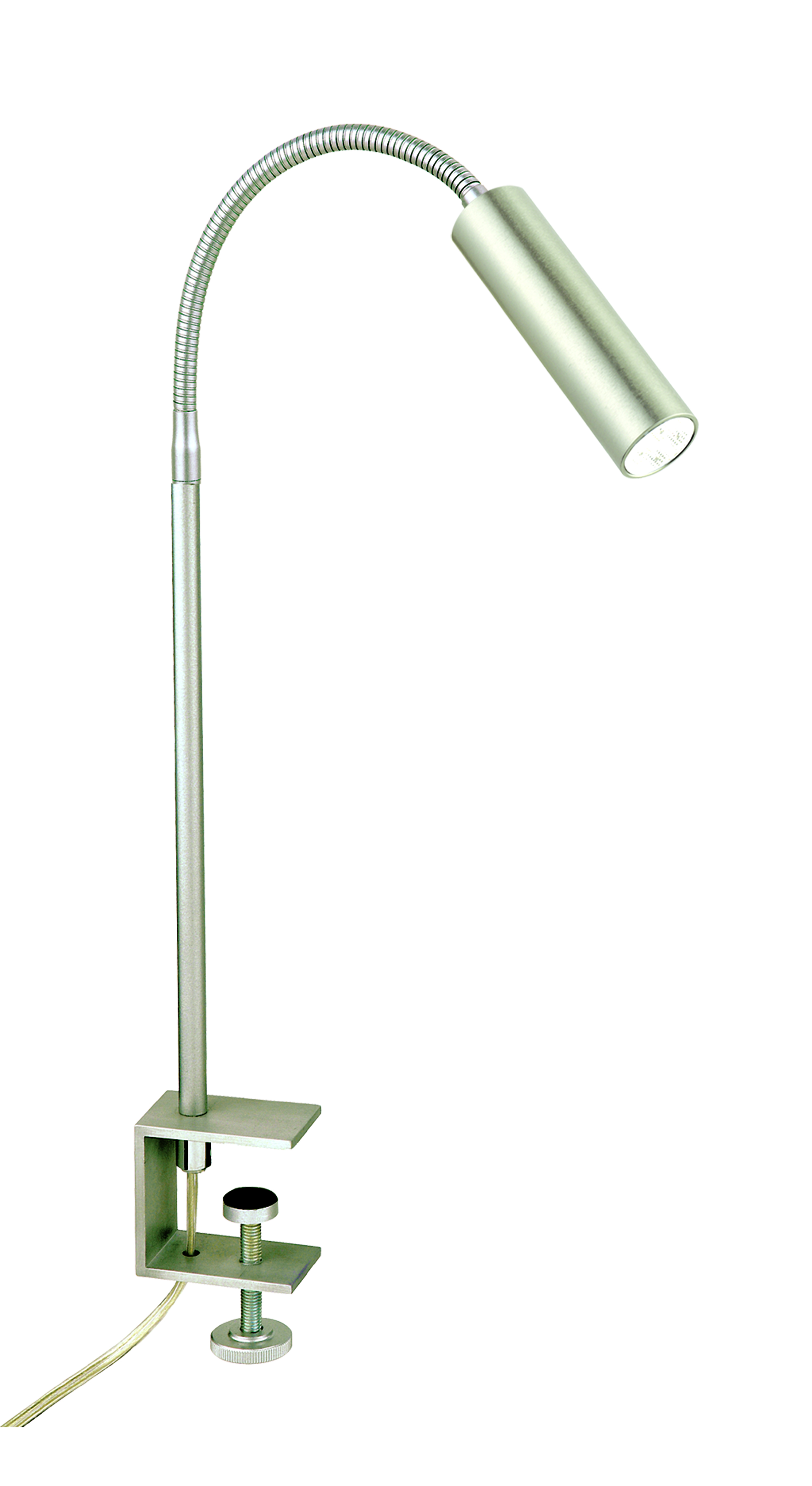 Rocco LED Klemmleuchte 45cm mit Schalter in nickel