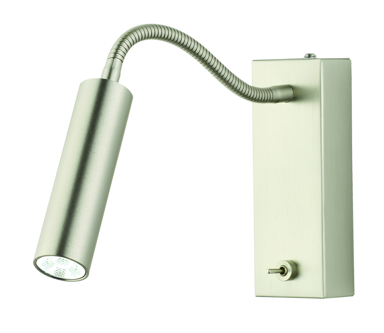 Rocco LED Wandlampe mit Schalter in nickel matt