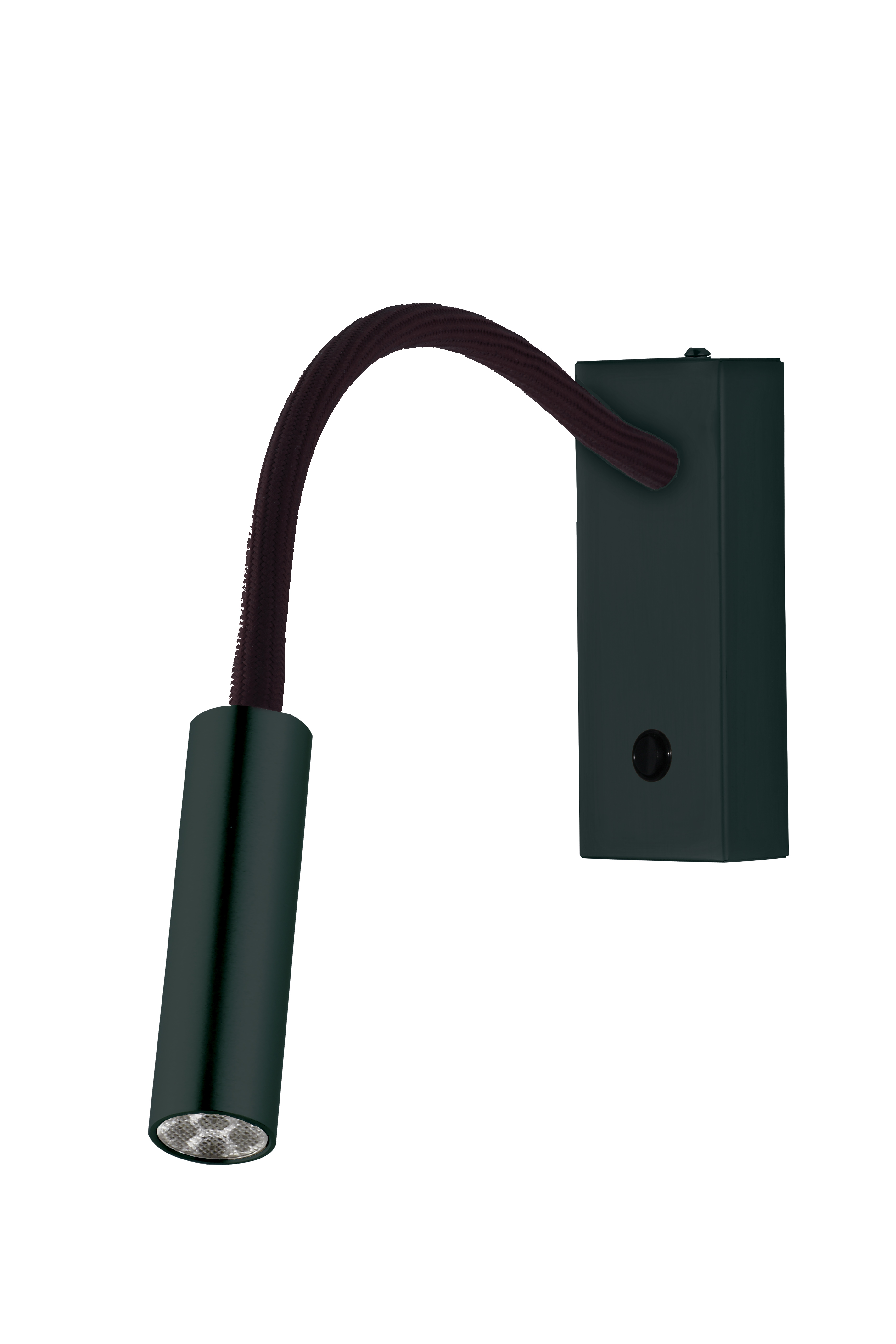Rocco LED Wandlampe mit Schalter in schwarz matt