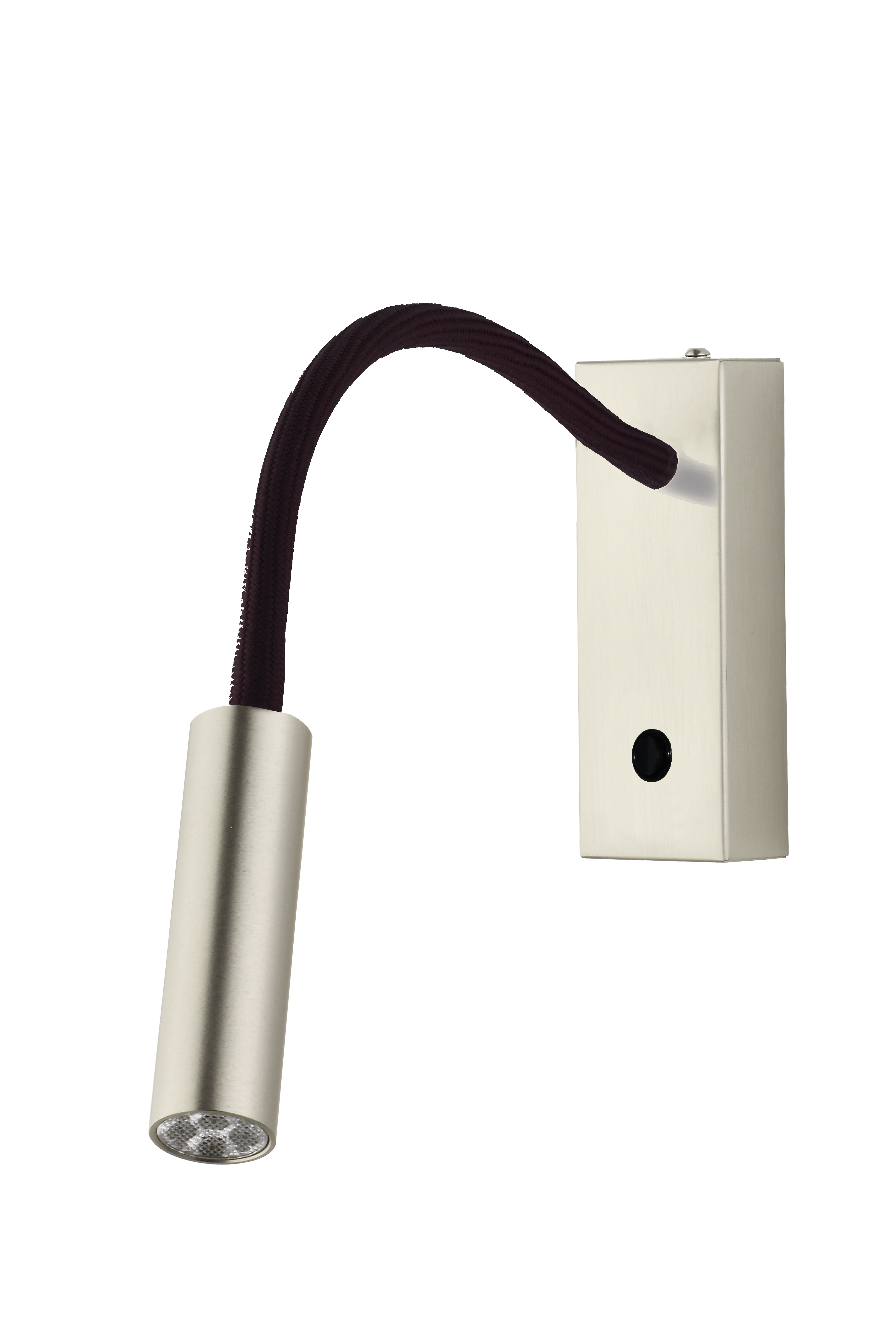 Rocco LED Wandlampe mit Schalter in nickel matt
