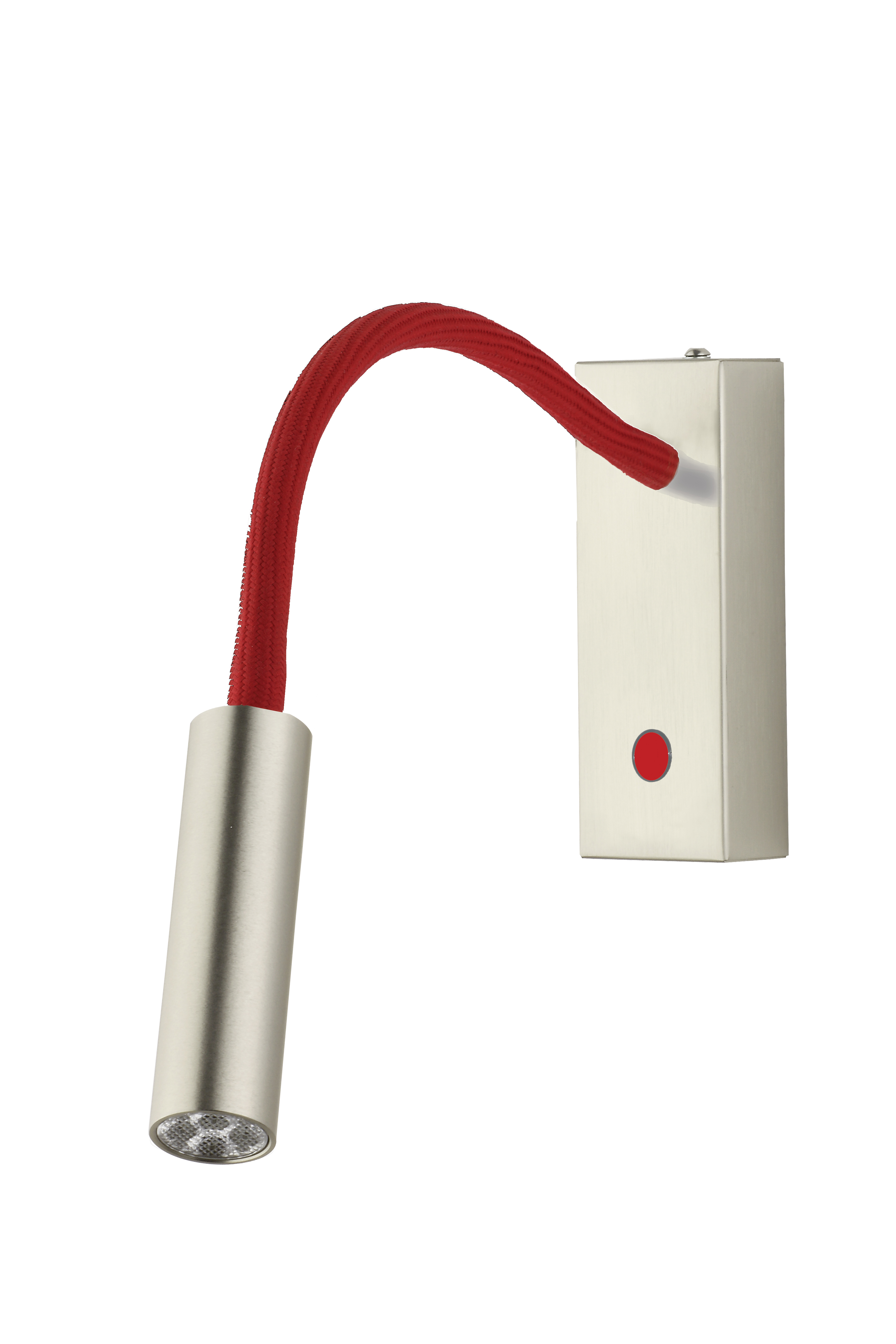 Rocco LED Wandlampe mit Schalter in nickel matt