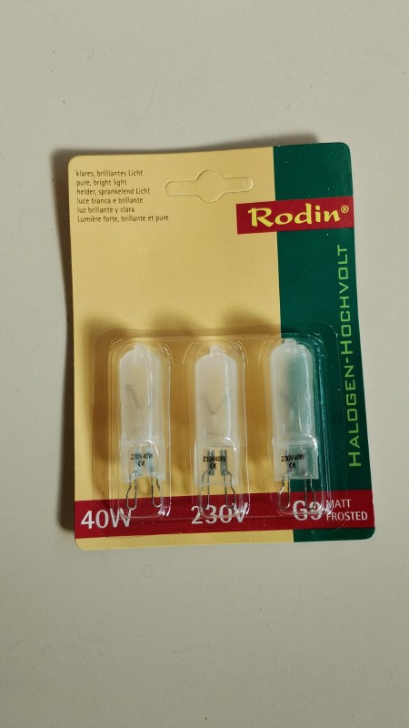 30x Rodin Halogen G9 40W matt (10x 3er-Pack)