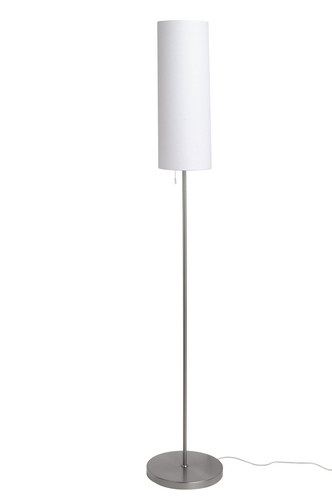 Paul Stehleuchte 120cm in nickel matt, Schirm sepa