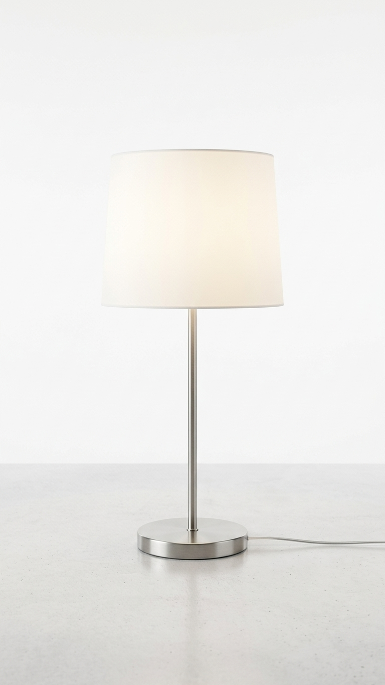 Stilvolles Licht für Schreibtisch und Nachttisch – in Nickel Matt.