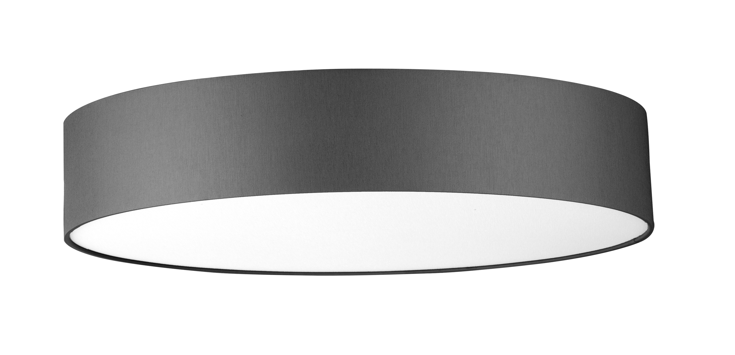 Exklusive Deckenleuchte mit Schirm 55cm in grau 4x