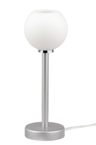 Hochvolt-Tischleuchte 17,5cm in silber