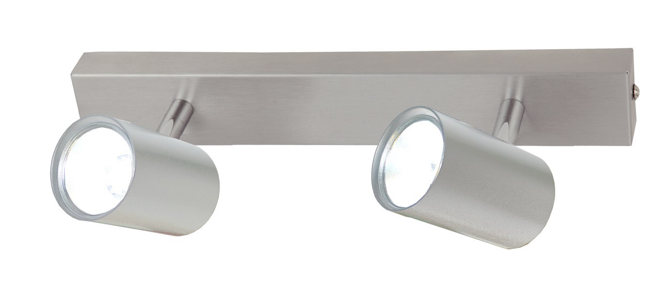 LED-Leiste 2-flammig – 44 × 5 cm, Ausladung 15 cm,