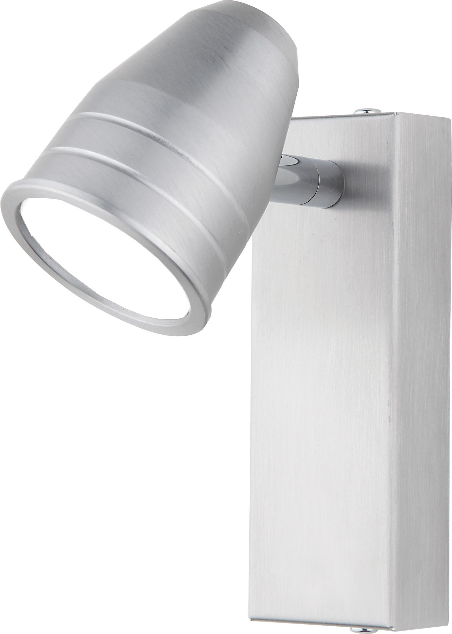 LED-Wandspot Alu matt geb. Chrom warmweiß