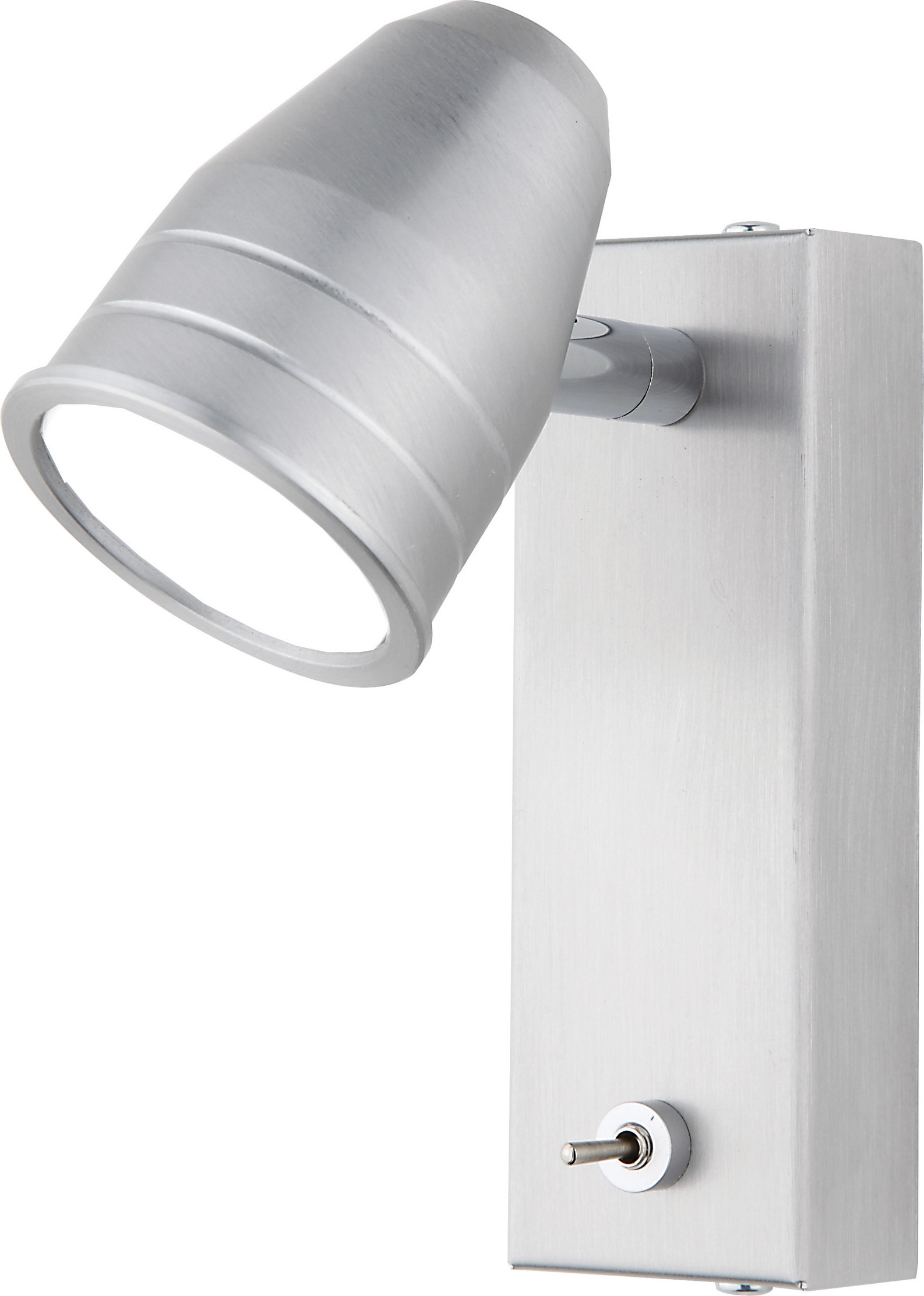 LED-Wandspot mit Schalter in Alu matt geb.