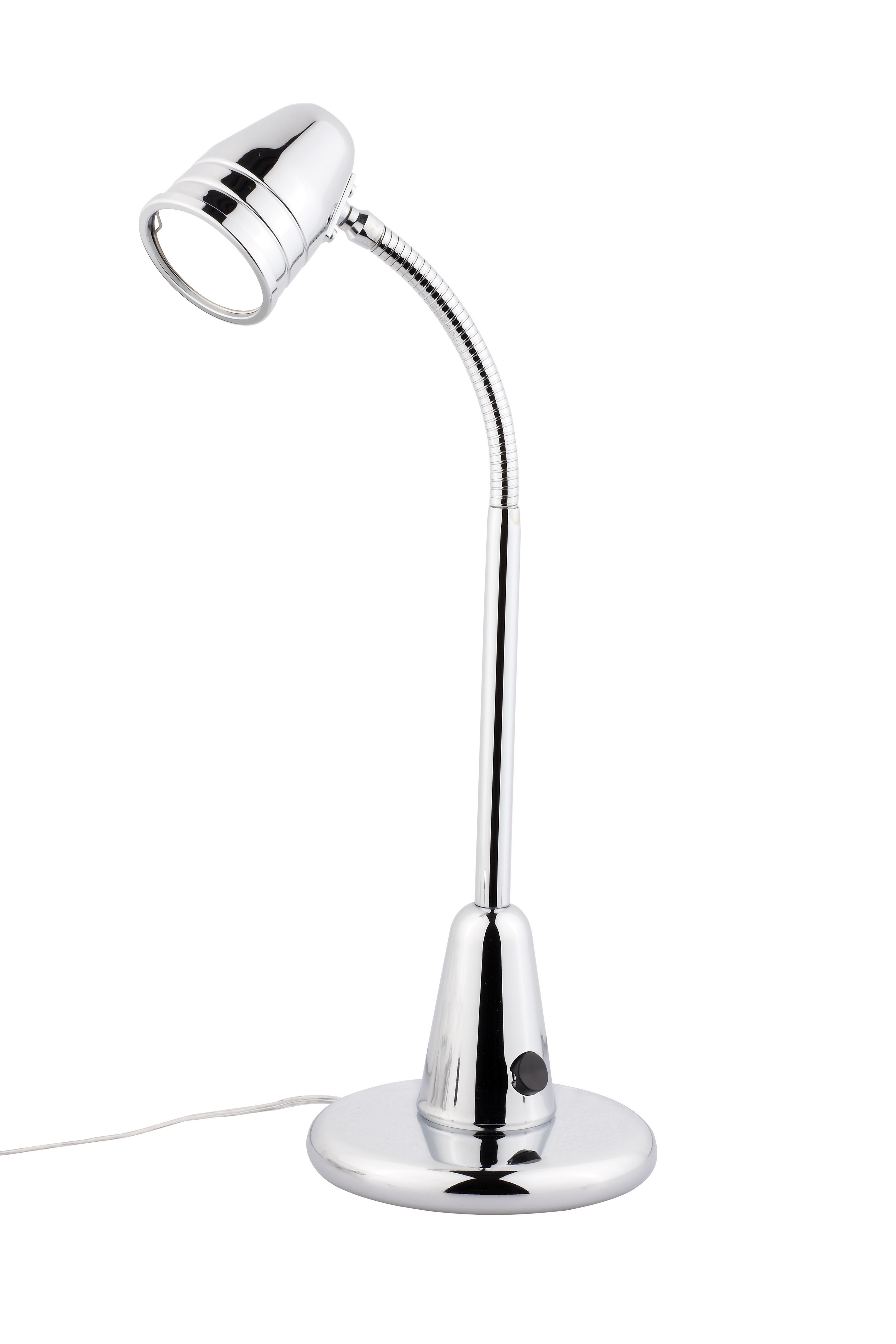 LED Tischleuchte 40cm mit Schalter in chrom 1x10W
