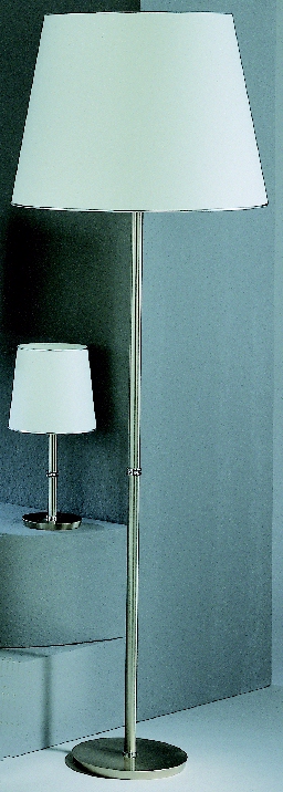 Stehleuchte 160cm in nickel poliert + matt