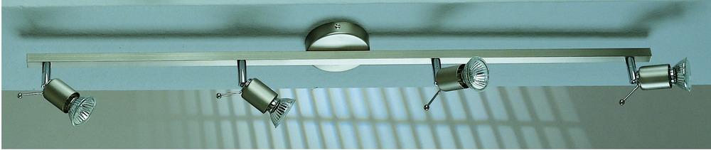 Florida Deckenleuchte 90cm in nickel matt 4-flammi