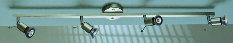 Florida Deckenleuchte 90cm in nickel matt 4-flammi