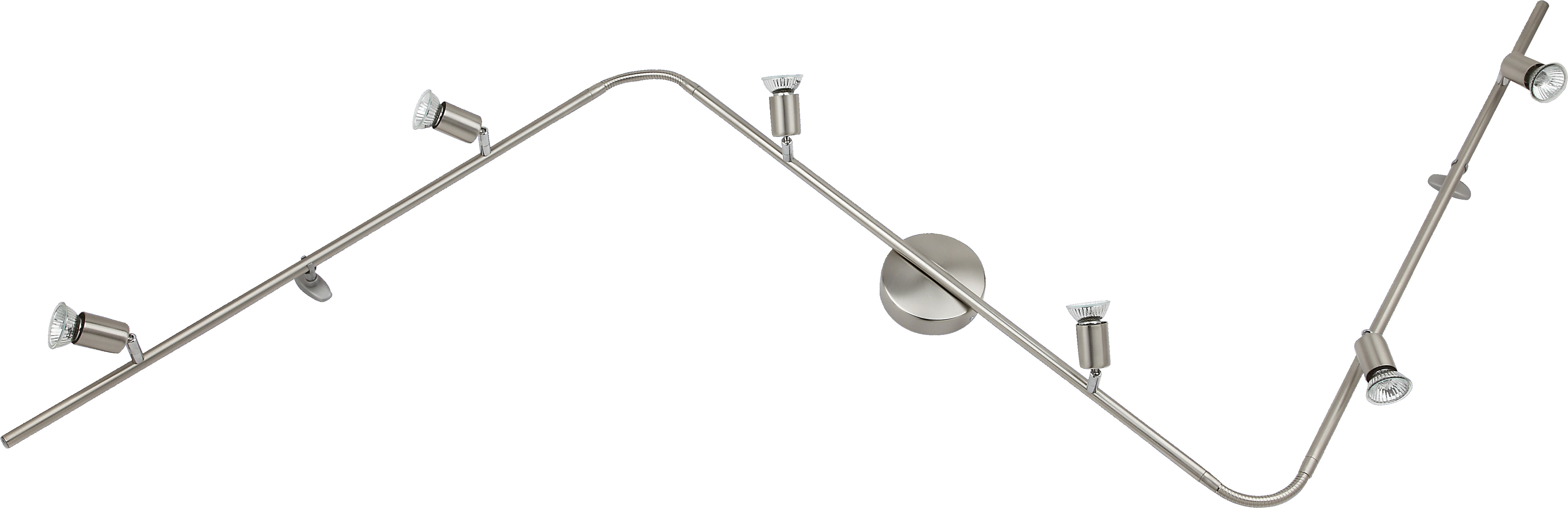 Deckenleuchte 260cm in nickel matt 6-flammig