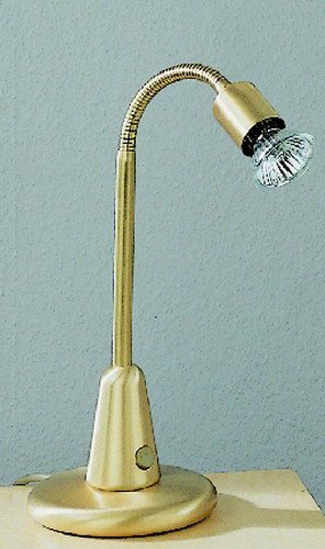 Tischleuchte 43cm in gold matt lackiert 1xGU10