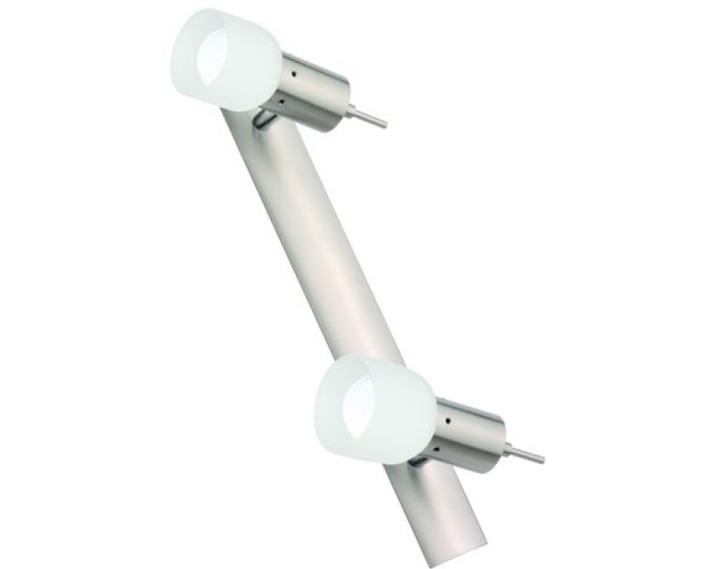 Balance II LED Leiste in Nickel Matt mit Glas in Opal 2-flammig (ohne Leuchtmittel)