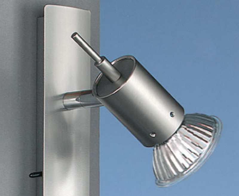 Leiste mit Schalter in Nickel Matt (ohne Leuchtmittel)