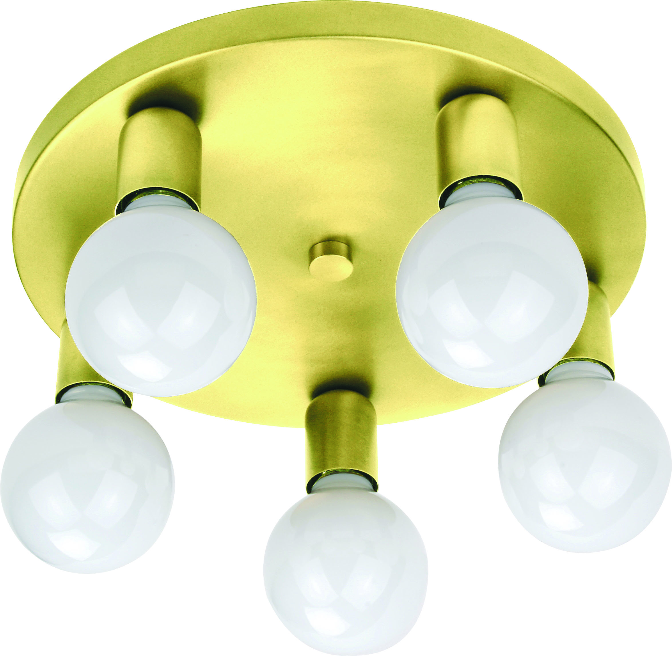 LED Rondell Ø35cm in gold matt, dimmbar 5-flammig 