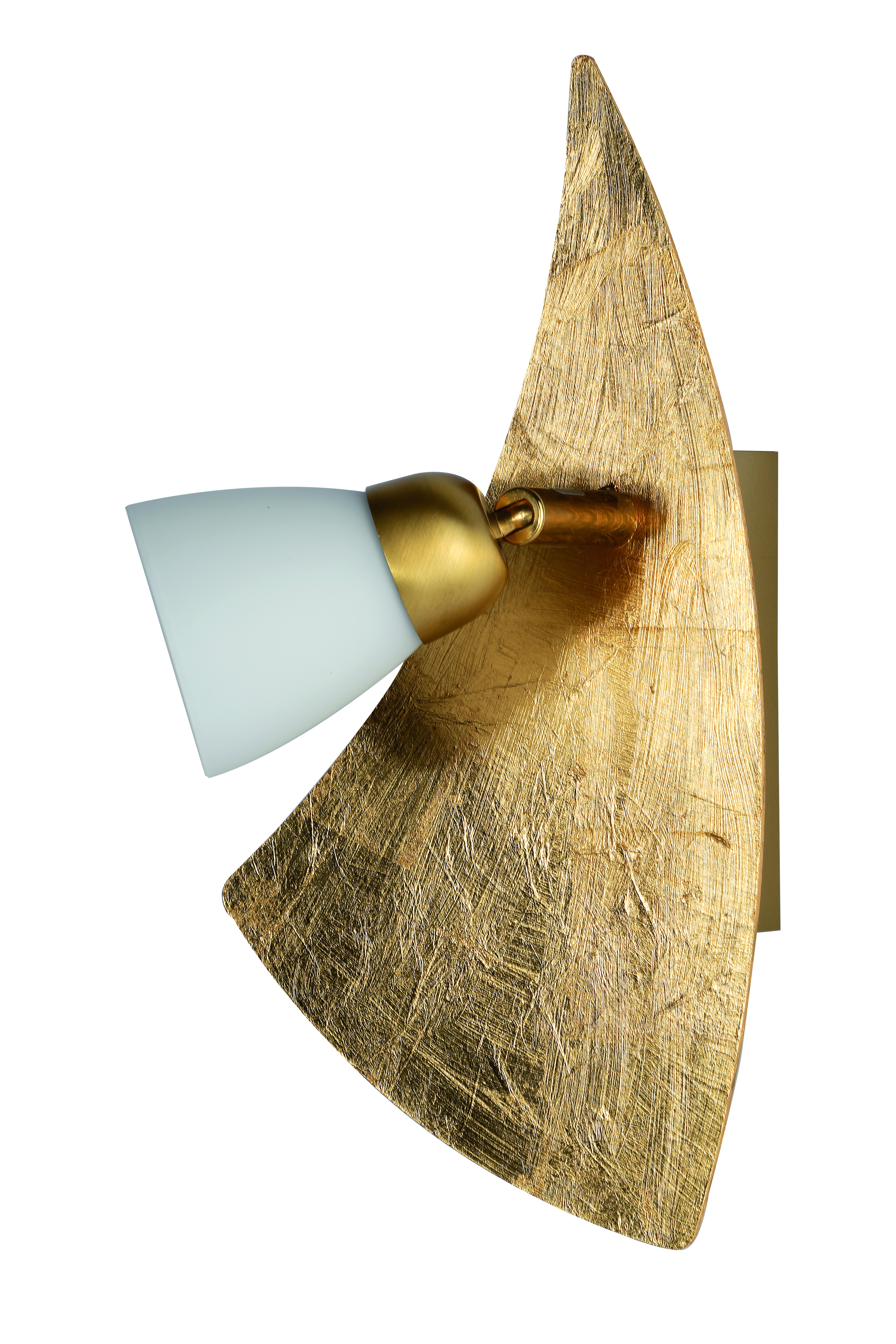 Wandleuchte mit Schalter in Blattgold