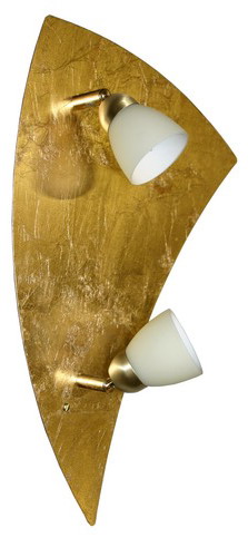 LED Deckenleuchte 42cm in blattgold 2-flammig 2x5W