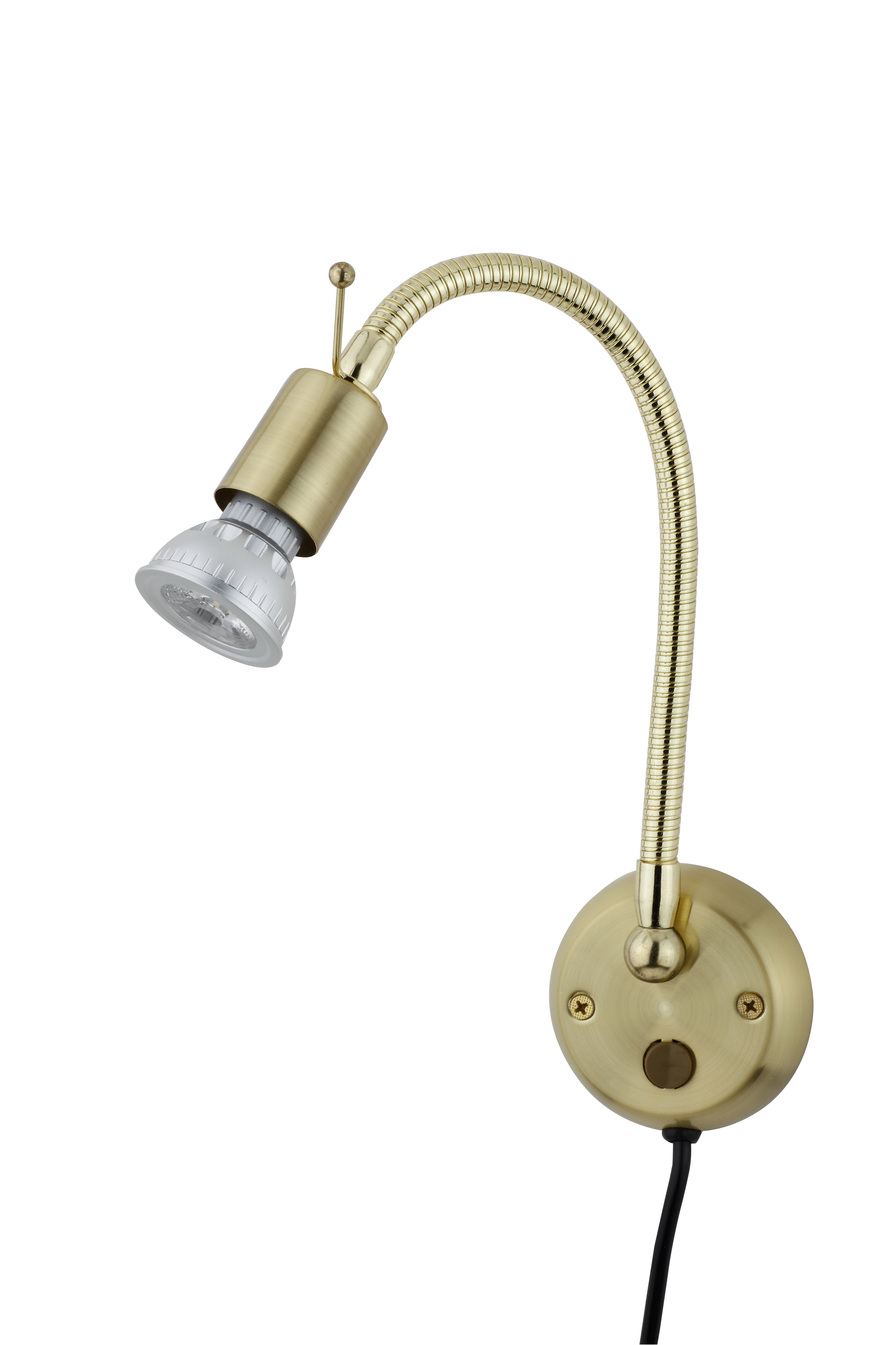 Sunrise LED Wandleuchte mit Zugschalter in Gold ma