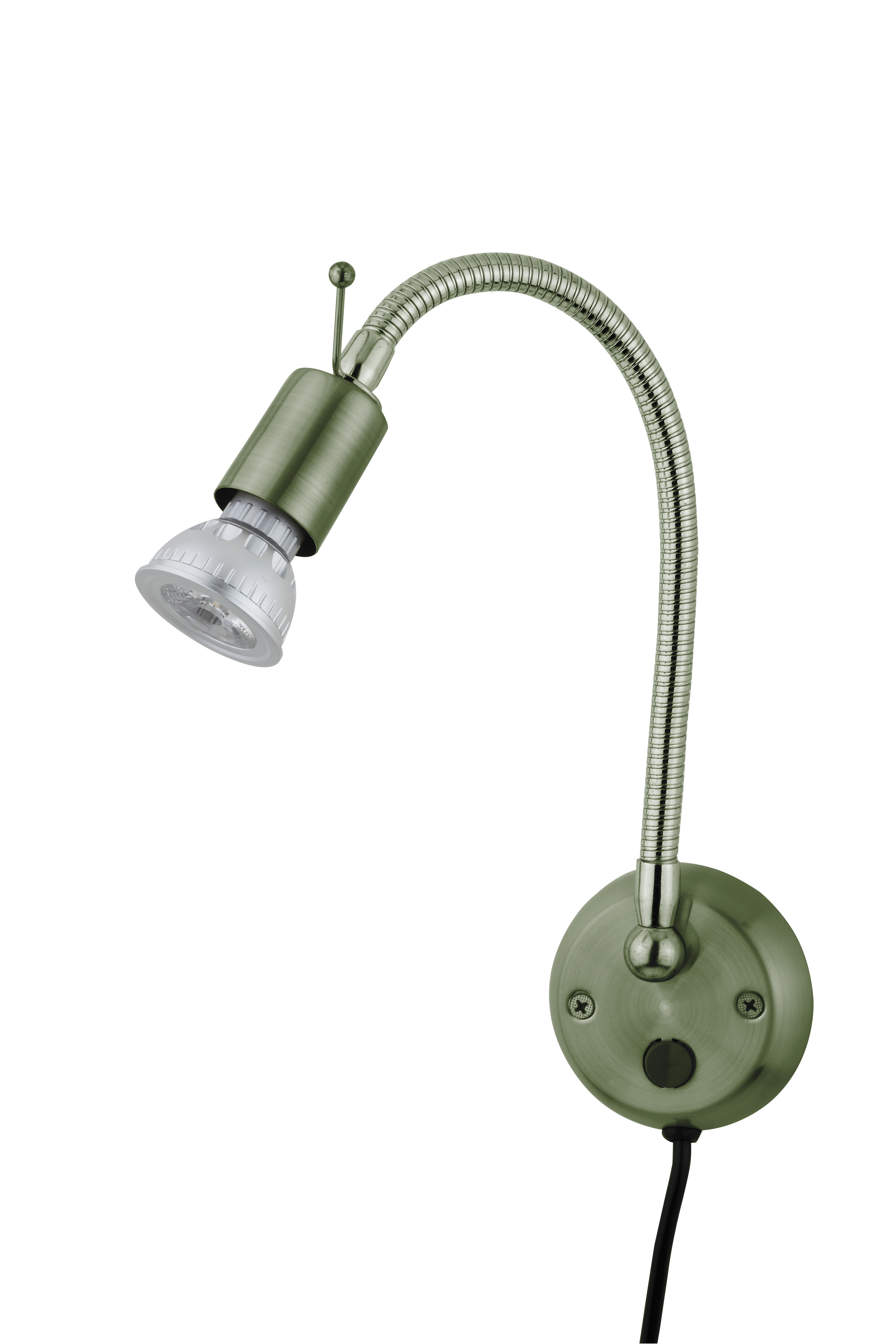Sunrise LED Wandleuchte mit Zugschalter in Nickel 