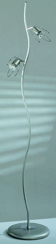 Stehleuchte 140cm in nickel 2-flammig 2xGU10