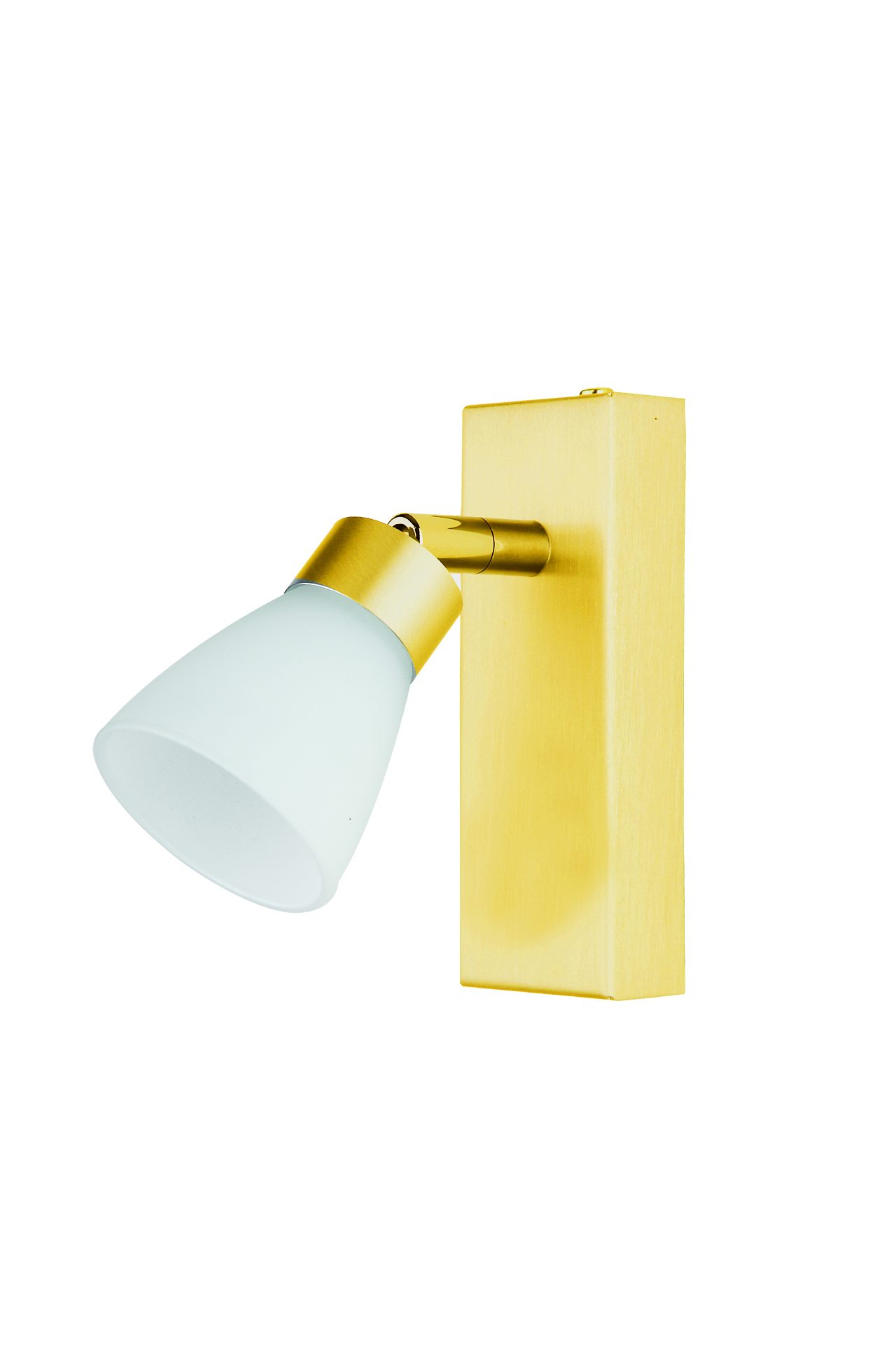 LED-Wandspot Gold matt mit Opalglas
