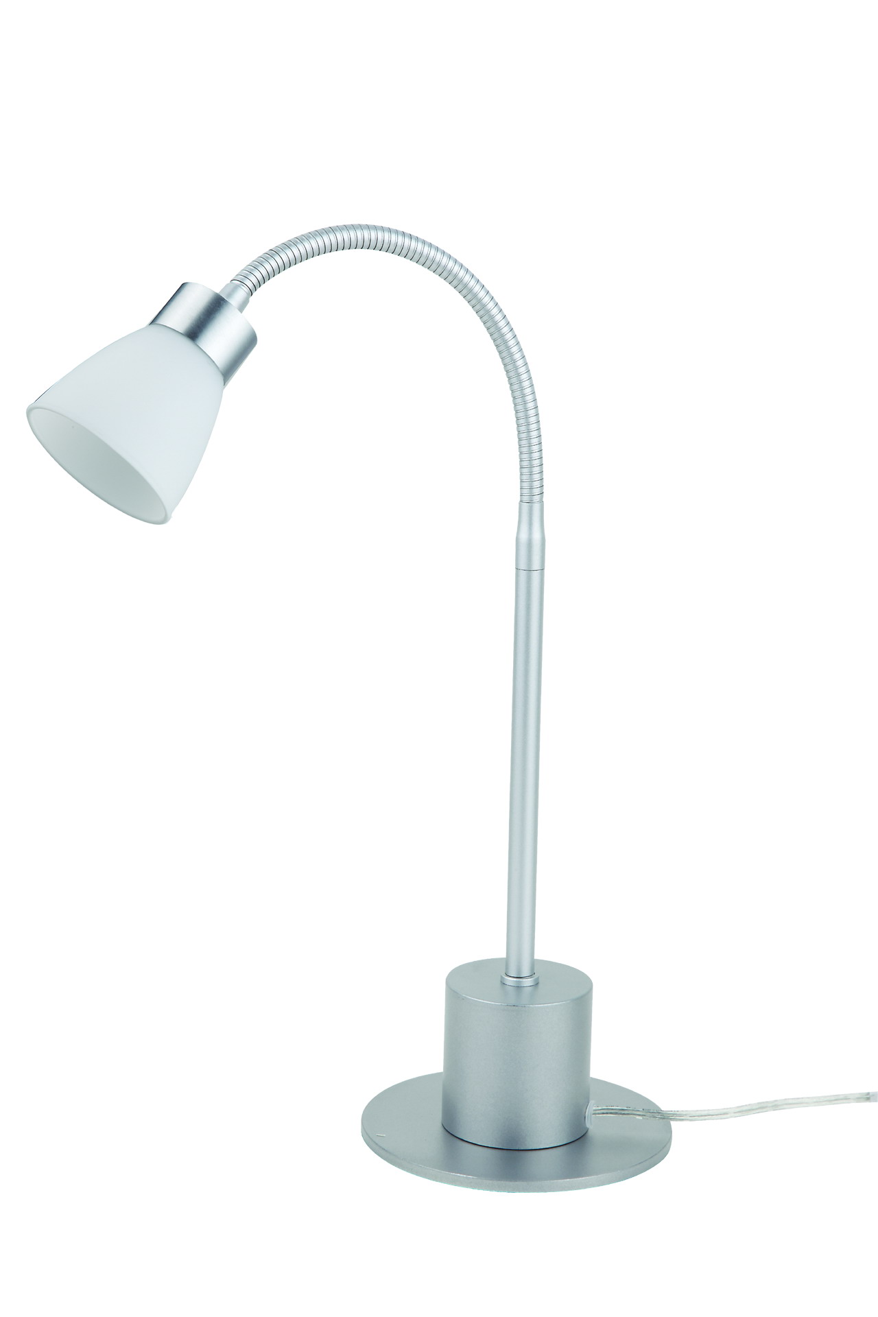 LED Tischleuchte 45cm mit Schalter in alu matt mit
