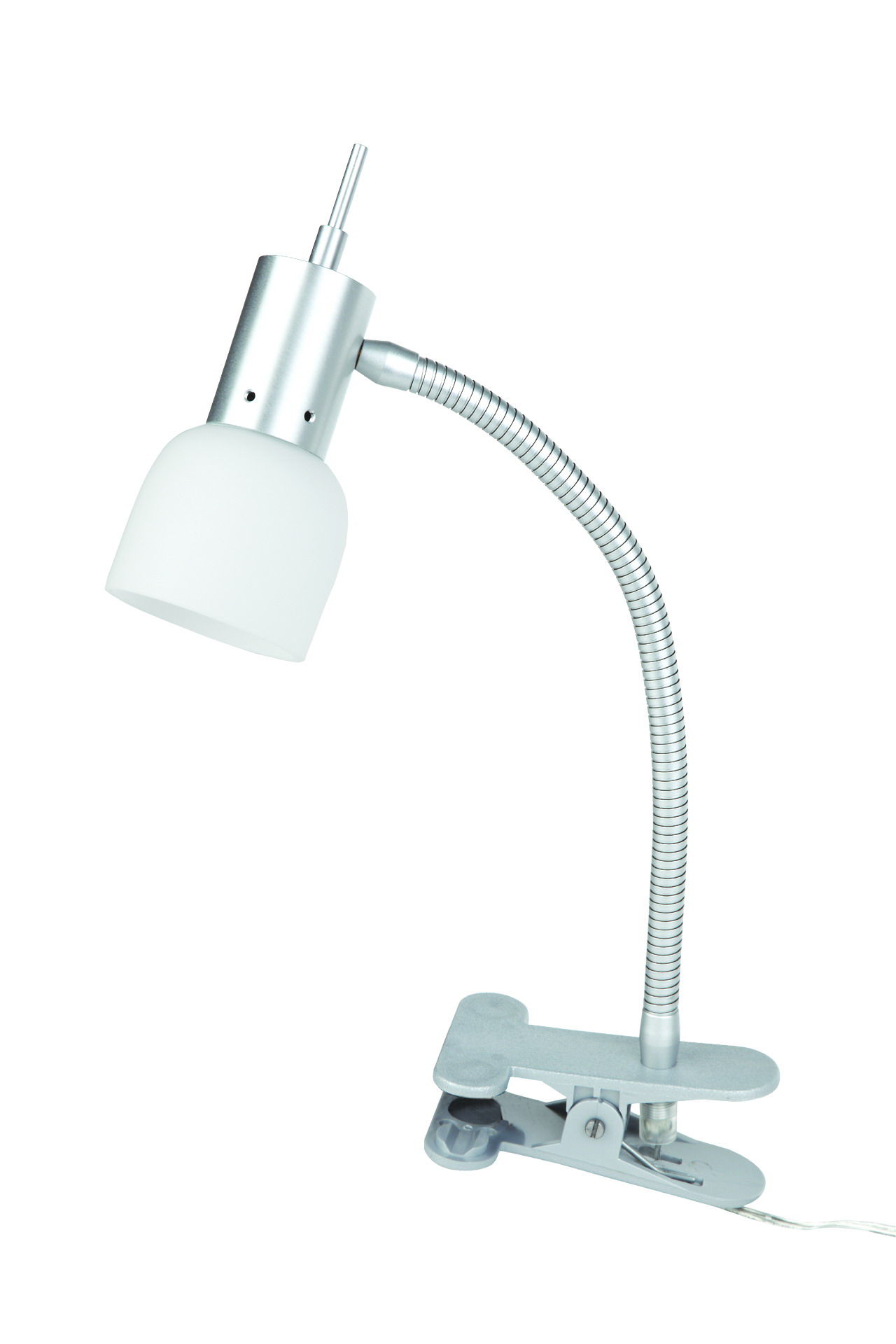 LED Klammerleuchte 6,5 W mit Schalter – Alu matt /