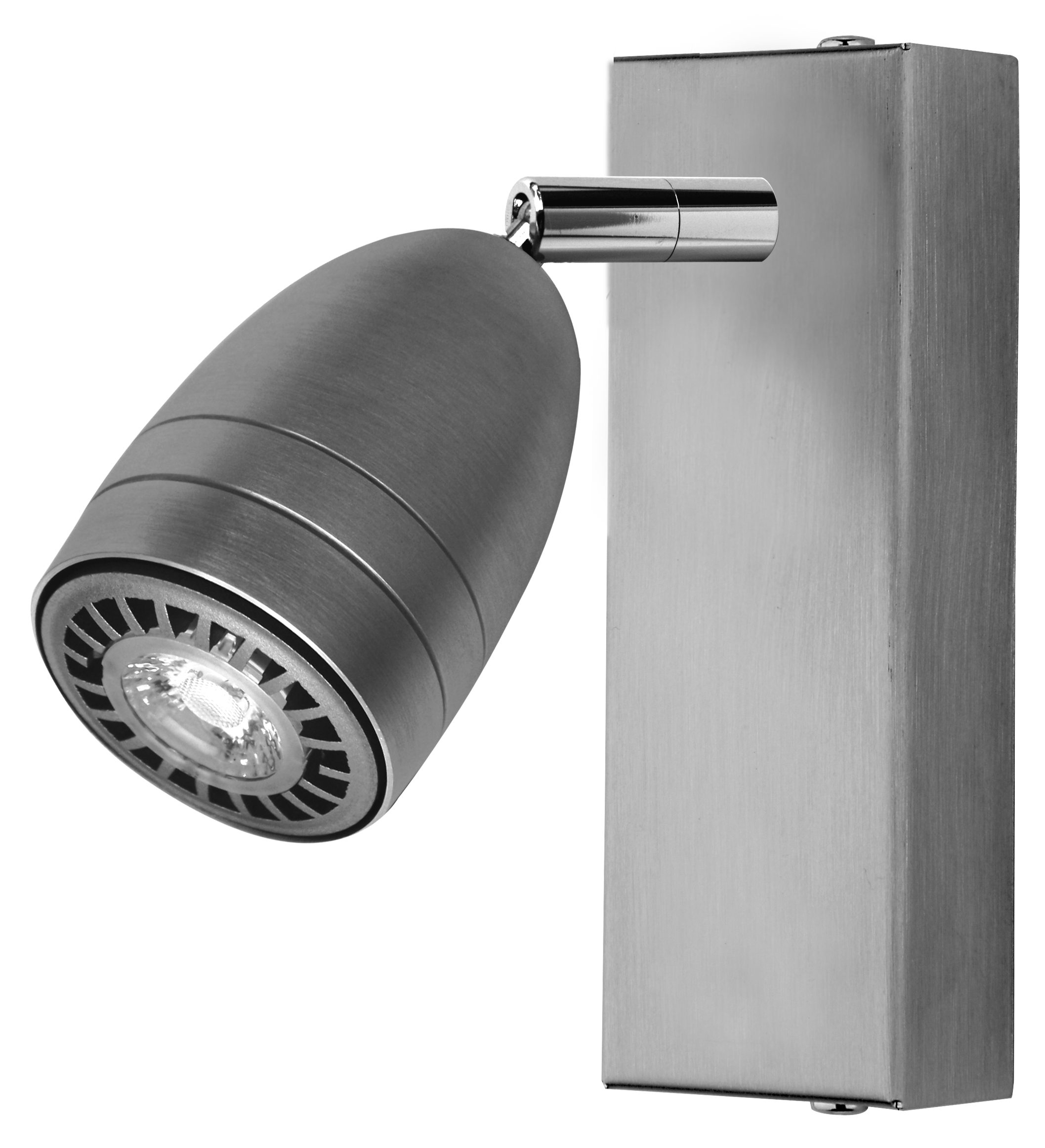 Omega LED Wandspot in Alu matt