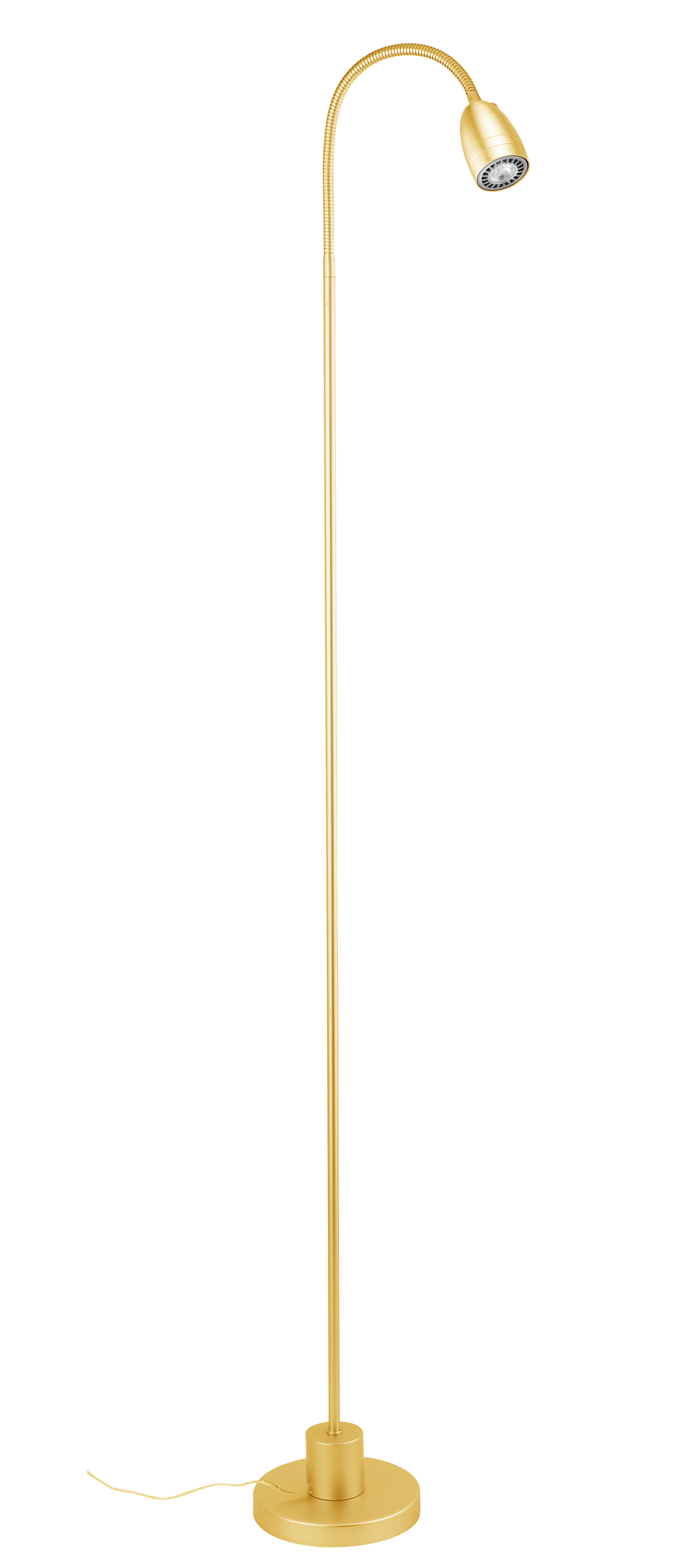 Omega LED Stehleuchte 145cm mit Fußschalter in gol