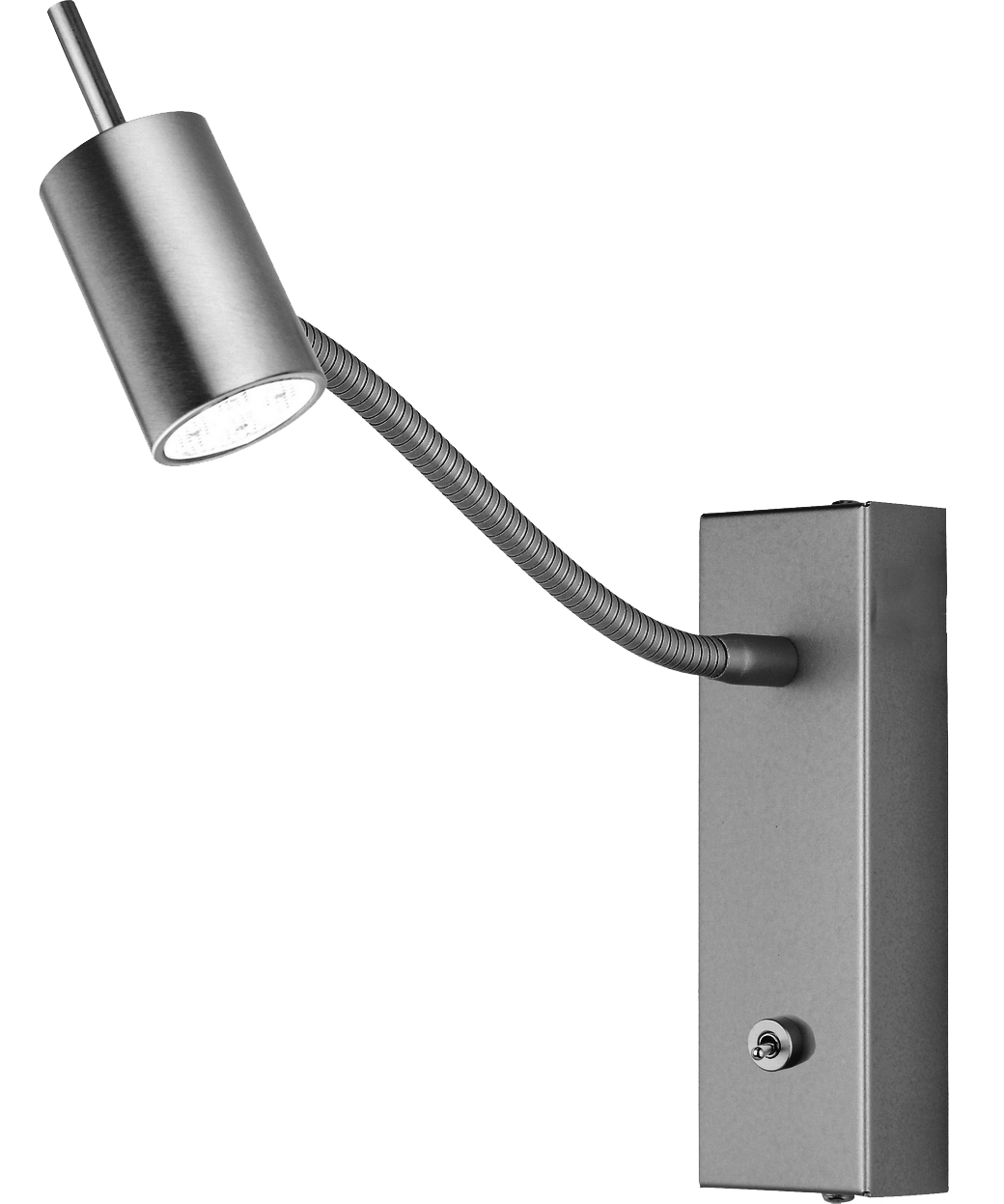 LED Wandleuchte in Alu matt gebürstet mit Chrom