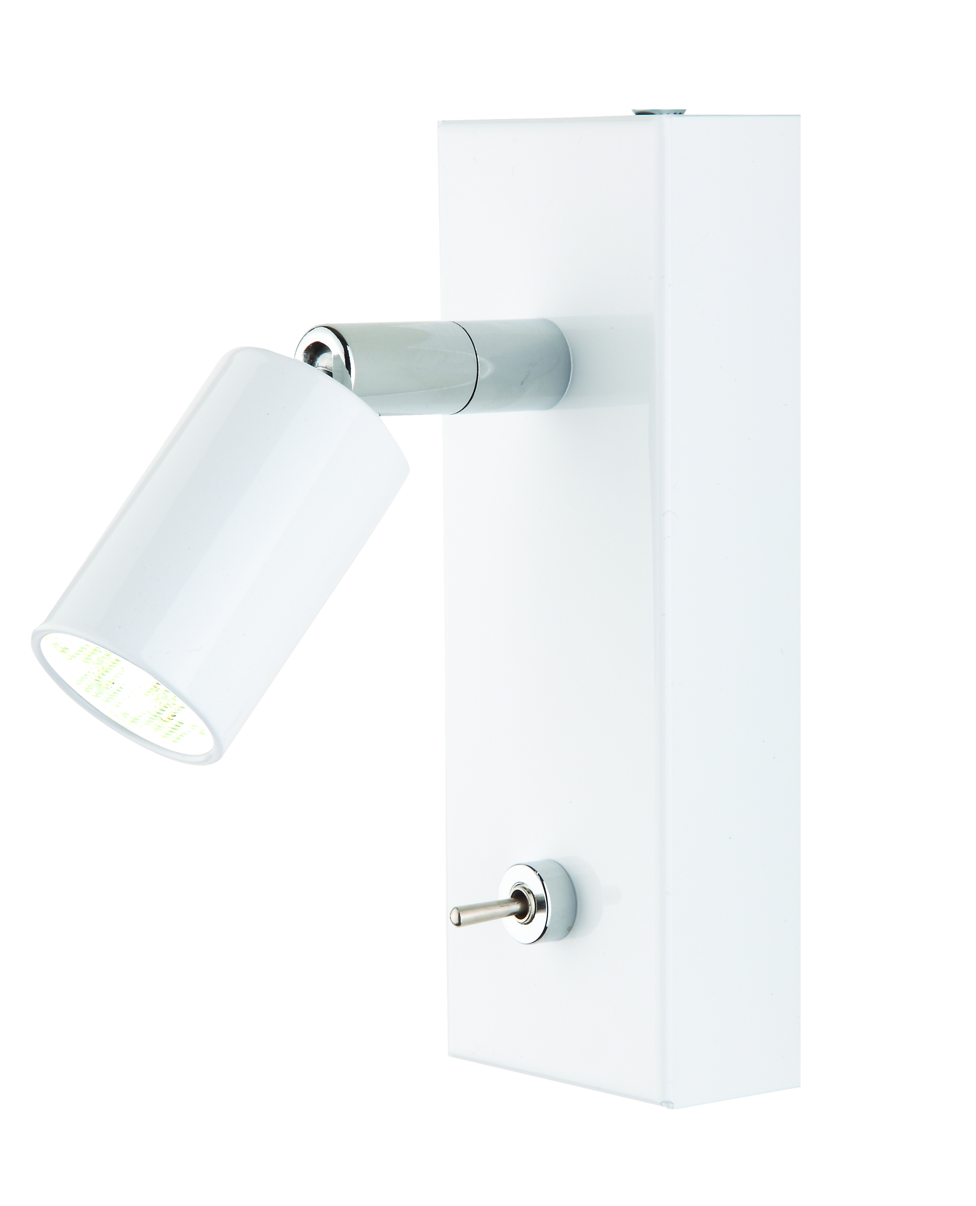 Flux LED Wandspot mit Schalter in Weiß matt