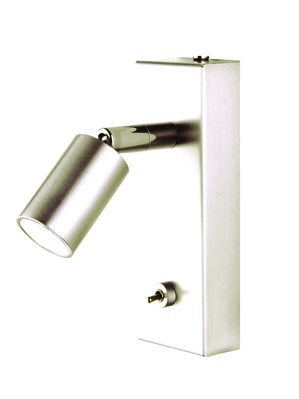 Flux LED Wandspot mit Schalter in Nickel matt