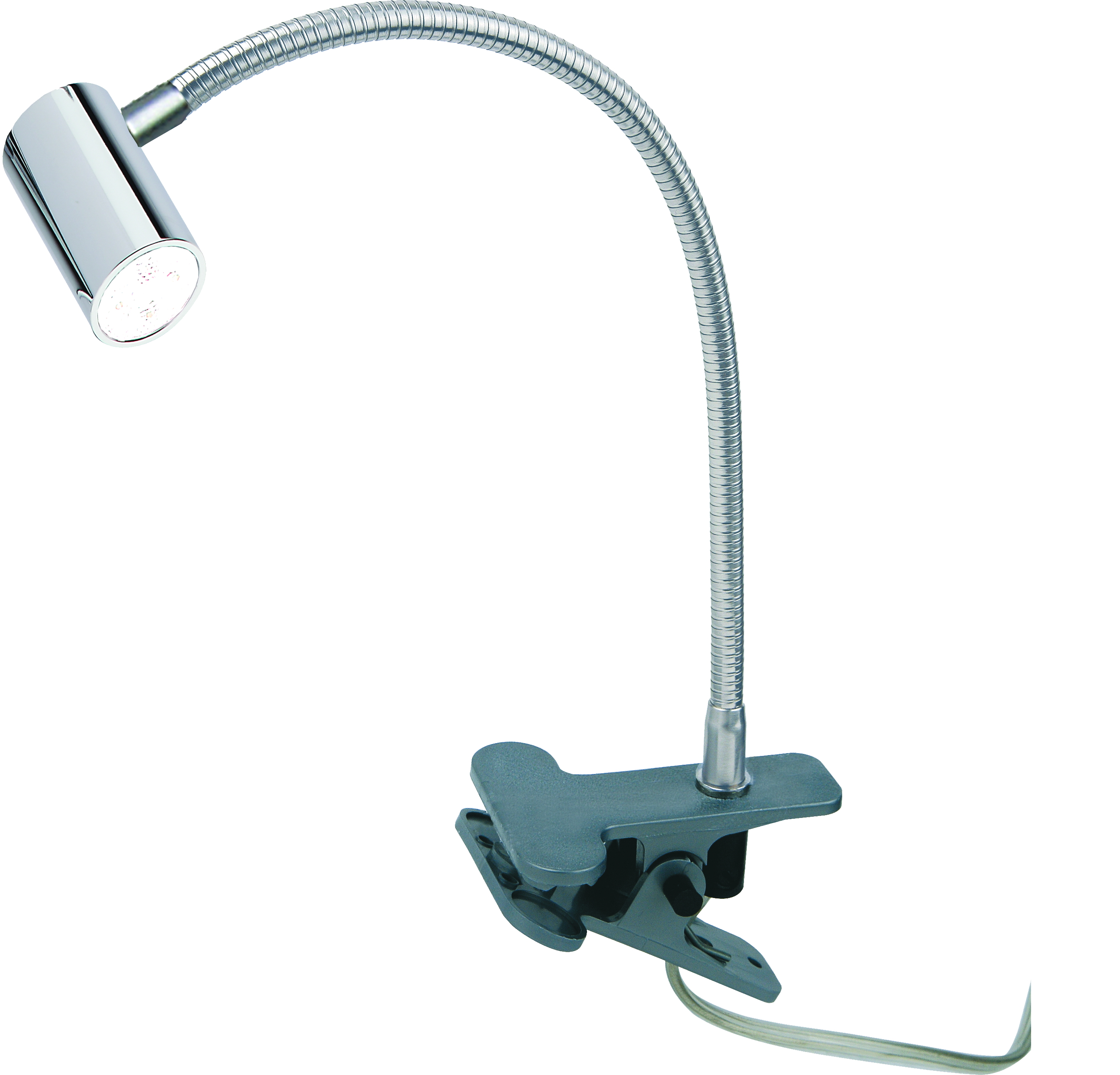 Flux LED Klammerleuchte 30cm mit Schalter in chrom